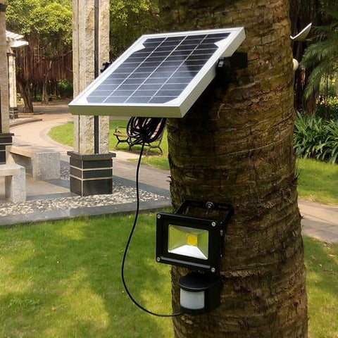 installer projecteur solaire arbre